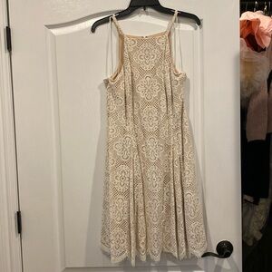 Vince Camuto cream colored lace dress